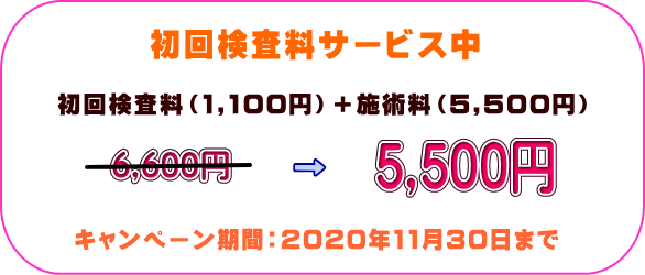 カイロプラクティックトレイル初回検査料サービス